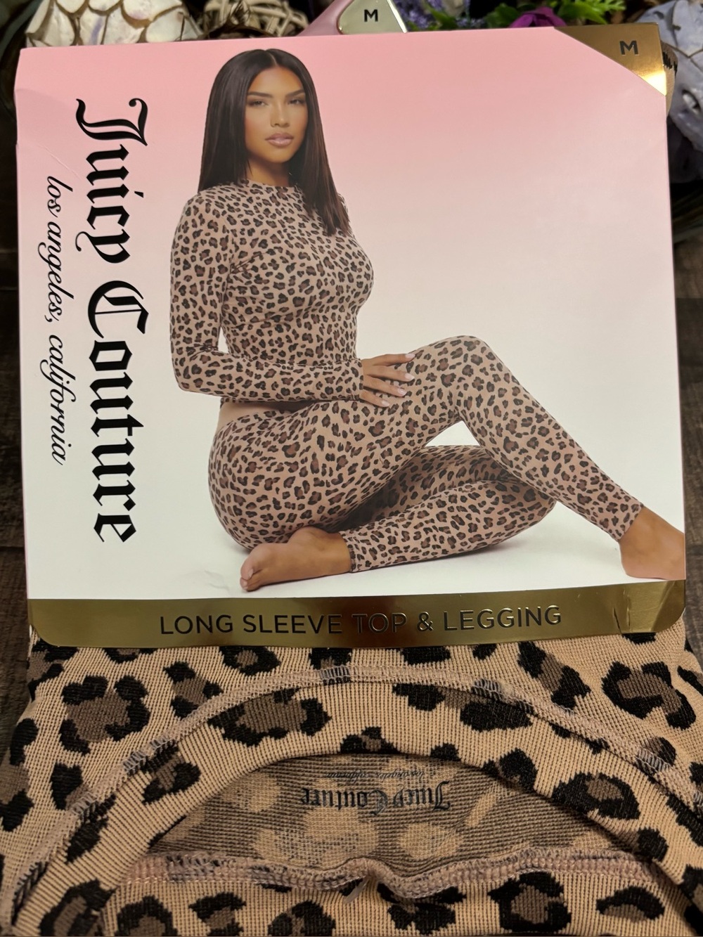 Juicy Couture Leopard Print 2pc Fitted Lounge Set - Picture 4 of 8